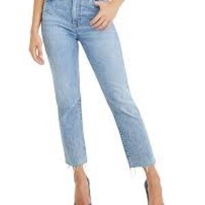Veronica Beard Joey Straight Leg High Rise Jeans